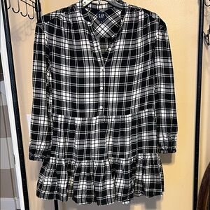 GAP Black and White Checkered Dress